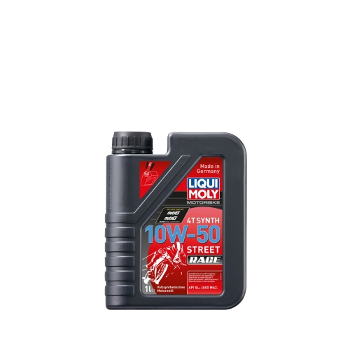 Моторно Масло, LIQUI MOLY, Motorbike 4T Synth 10W-50 Street Race, 1 литър